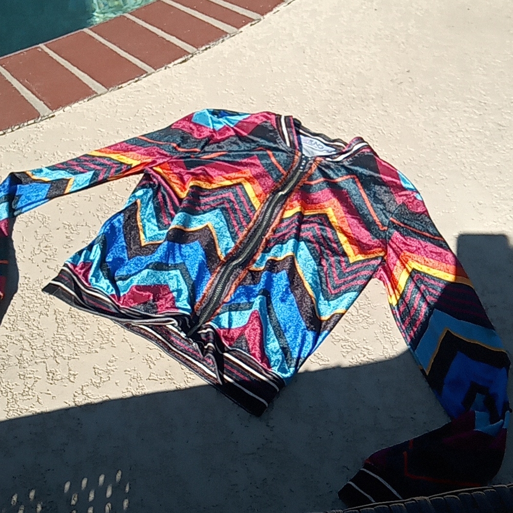 Zig Zag Track Suit Jacket Chevron Pattern - image 1